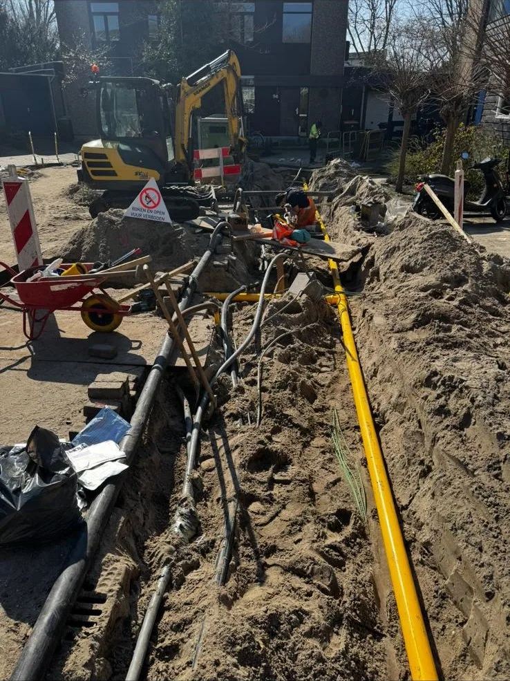 Werkterrein tijdens uitvoering